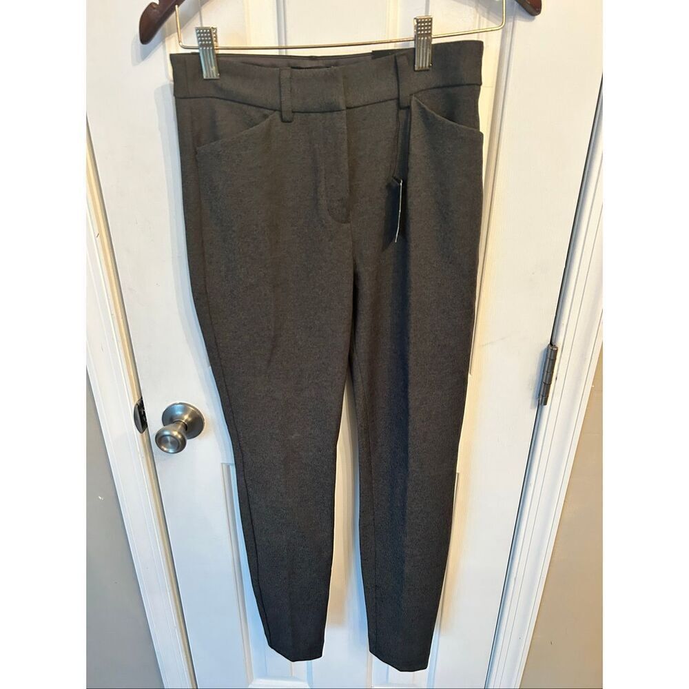Express skinny high-rise grey machine washable work pants stretchy size 0 R NWT